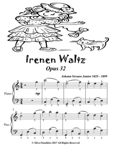 Irenen Waltz Opus 32 Easiest Piano Sheet Music Tadpole Edition Page 2