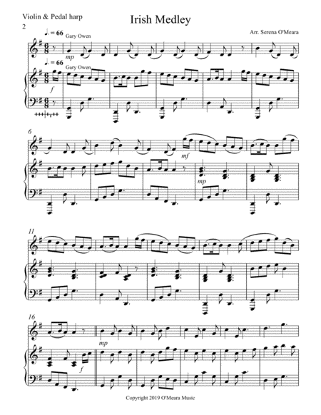 Irish Medley For Violin Pedal Harp Page 2