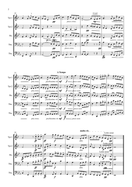 Irish Tune From County Derry Also K A Londonderry Air Danny Boy Brass Quintet Page 2