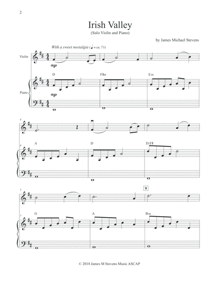 Irish Valley Violin Piano Page 2