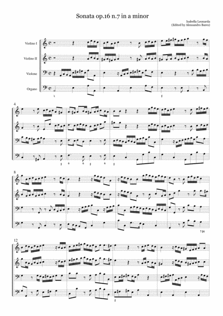 Isabella Leonarda Sonata Op 16 N 7 In A Minor Page 2