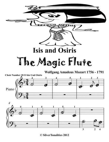 Isis And Osiris The Magic Flute Beginner Piano Sheet Music Tadpole Edition Page 2