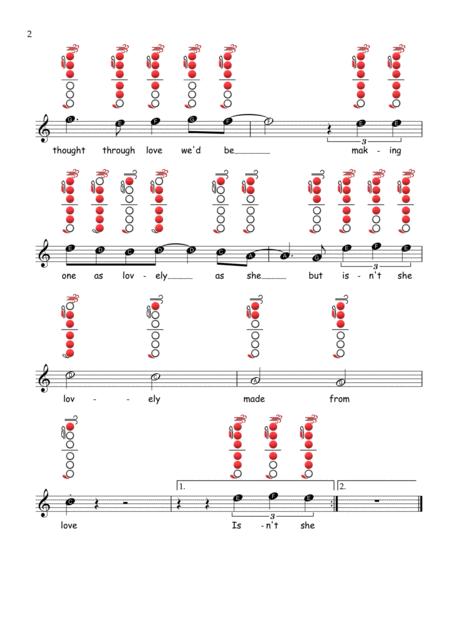 Isnt She Lovely Flute Sheet Music Tab Page 2