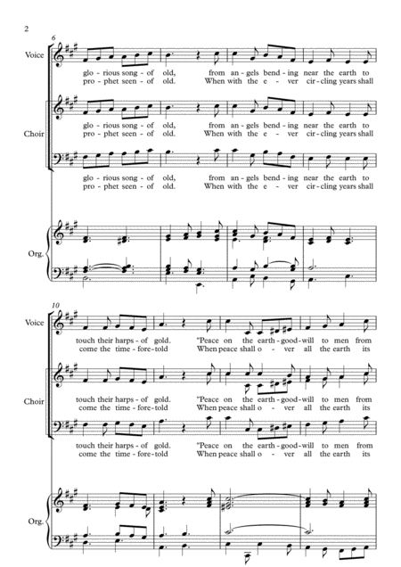 It Came Upon The Midnight Clear Hymn Concertato For Congregation Choir And Organ Page 2