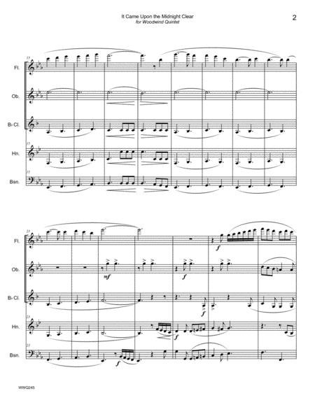 It Came Upon The Midnight Clear Woodwind Quintet Unaccompanied Page 2