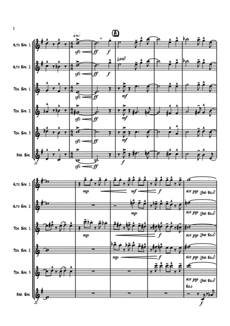 It Dont Mean A Thing For Saxophone Sextet Page 2