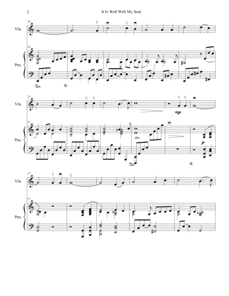 It Is Well For Violin And Piano Page 2