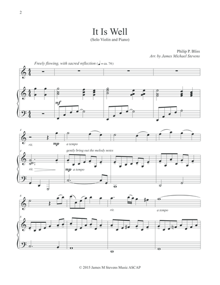 It Is Well Solo Violin Piano Page 2
