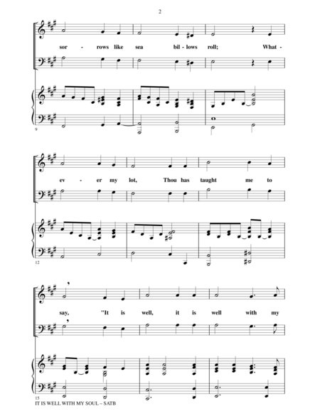 It Is Well With My Soul Choir And Pn With Choir Part Page 2