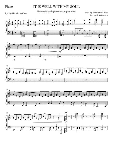 It Is Well With My Soul Flute Solo With Piano Accompaniment Page 2