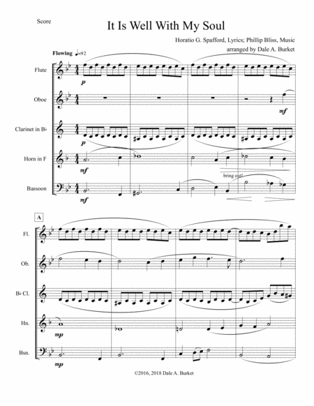 It Is Well With My Soul For Woodwind Quintet Page 2