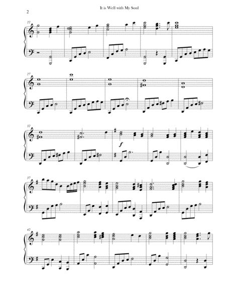 It Is Well With My Soul Intermediate Piano Page 2