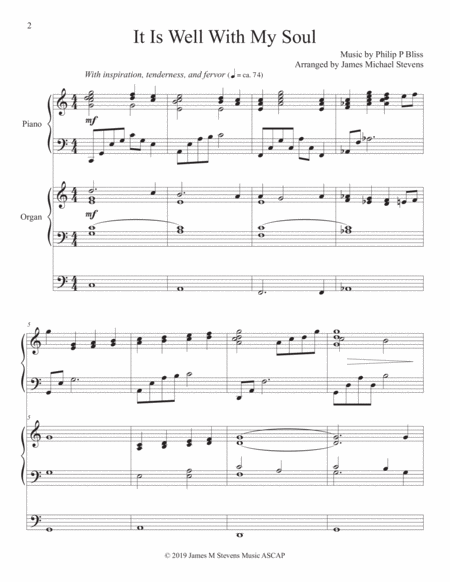 It Is Well With My Soul Piano Organ Page 2