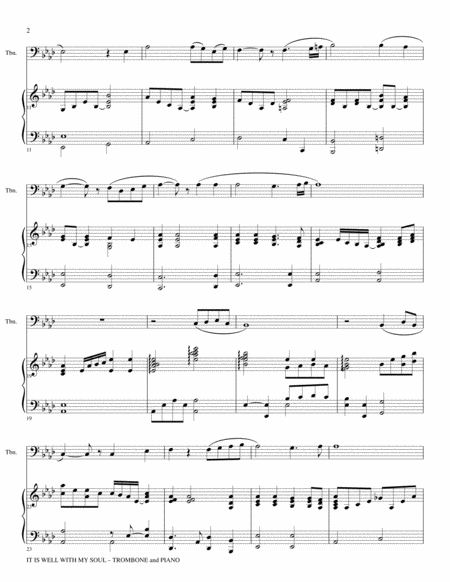 It Is Well With My Soul Trombone Piano With Trb Part Page 2