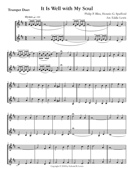 It Is Well With My Soul Trumpet Duet Page 2