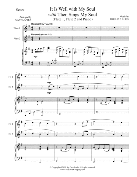 It Is Well With My Soul With Then Sings My Soul Trio Flute 1 Flute 2 With Piano Score And Parts Page 2