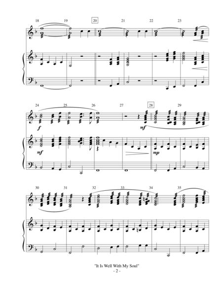 It Is Well With My Soul Xylophone Marimba With Piano Accompaniment Page 2