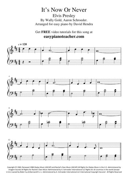 It Now Or Never Elvis Very Easy Piano With Free Video Tutorials Page 2