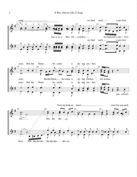 It Was Almost Like A Song Ssaa Soprano Melody Page 2