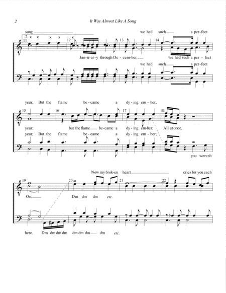 It Was Almost Like A Song Ttbb Tenor Melody Page 2