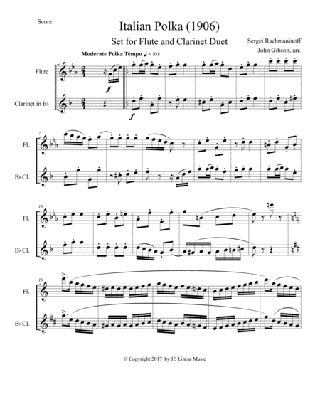 Italian Polka Set For Flute And Clarinet Duet Page 2