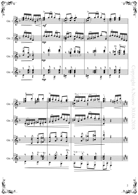 Italian Polka Sheet Music For 4 Guitars Page 2