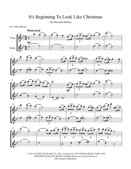 Its Beginning To Look Like Christmas For Flute And Violin Page 2