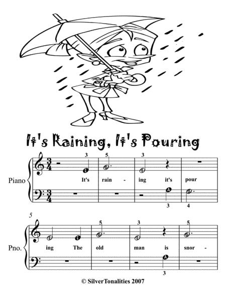 Its Raining Its Pouring Beginner Piano Sheet Music Page 2