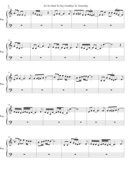 Its So Hard To Say Goodbye To Yesterday Easy Key Of C Piano Page 2