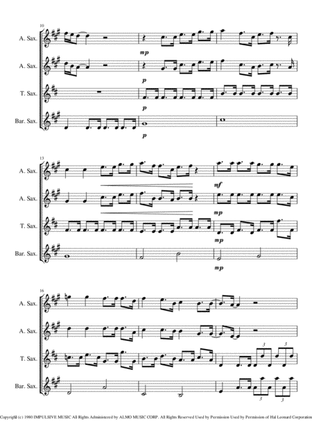Its Still Rock And Roll To Me Saxophone Quartet Page 2