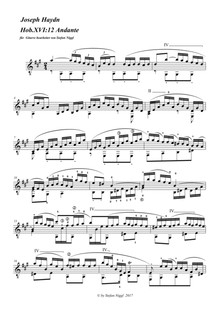 J Haydn Sonata Hob Xvi 12 For Guitar Solo Page 2