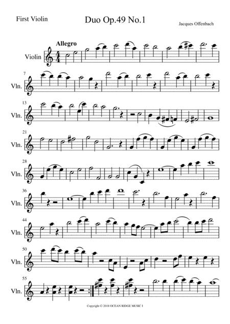 J Offenbach Duet Op 49 Transcribed For Two Violins All 3 Movements Page 2