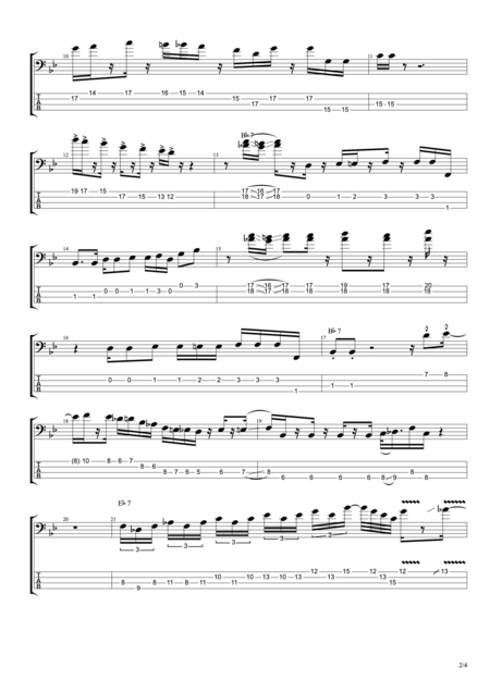 Jaco Pastorius The Chicken Bass Solo Page 2