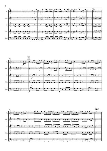 Jaegerchor Der Freischuetz C M Weber Wind Quintet Page 2