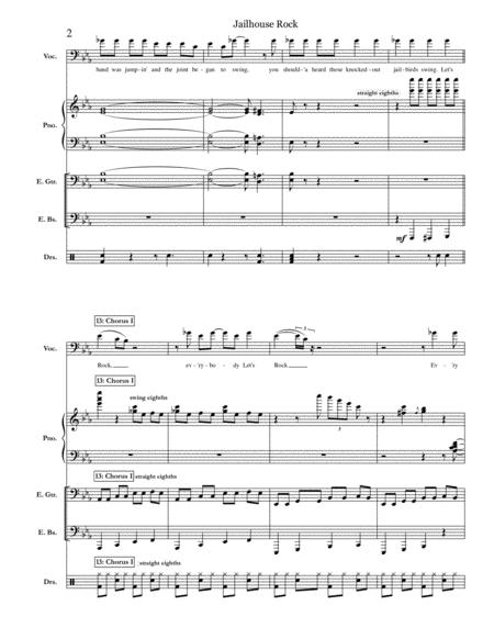 Jailhouse Rock Elvis Full Score Set Of Parts Page 2