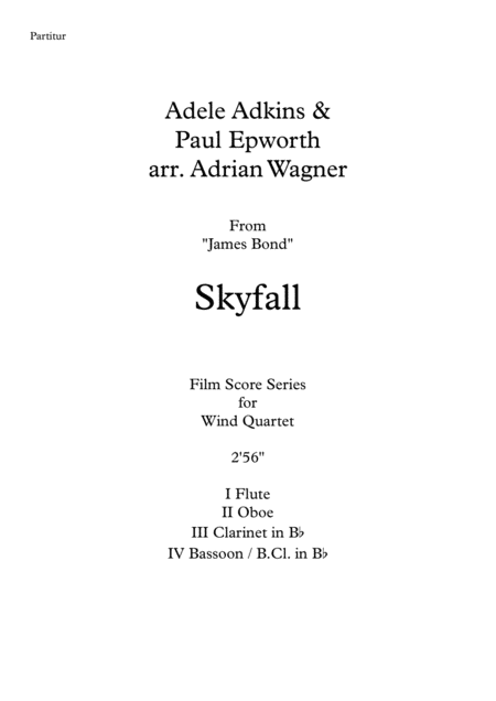 James Bond Skyfall Wind Quartet Arr Adrian Wagner Page 2