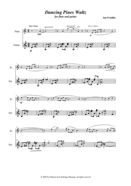 Jan Freidlin Dancing Pines Waltz For Flute And Guitar Page 2