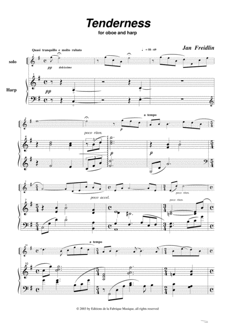 Jan Freidlin Tenderness For Oboe And Harp Page 2