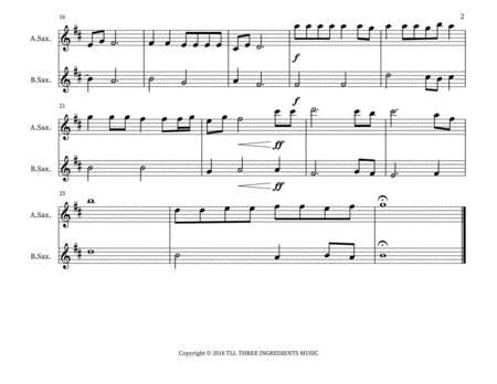 Jana Gana Mana India National Anthem Alto Sax And Bari Sax Duet Page 2