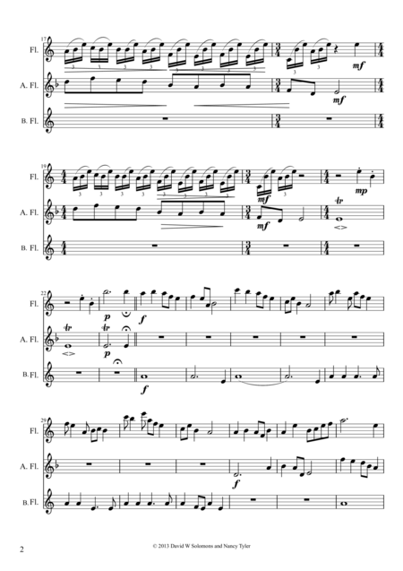 Japanese Song For Flute Trio Standard Alto And Bass Flutes Page 2