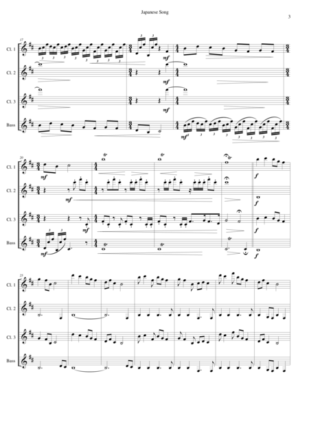 Japanese Song For Unsung Heroes Clarinet Quartet Page 2