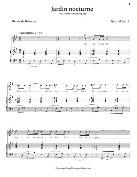 Jardin Nocturne Op 113 No 3 Transposed To G Major Page 2
