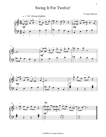 Jazz Blues 3 Easy Piano Pieces Page 2