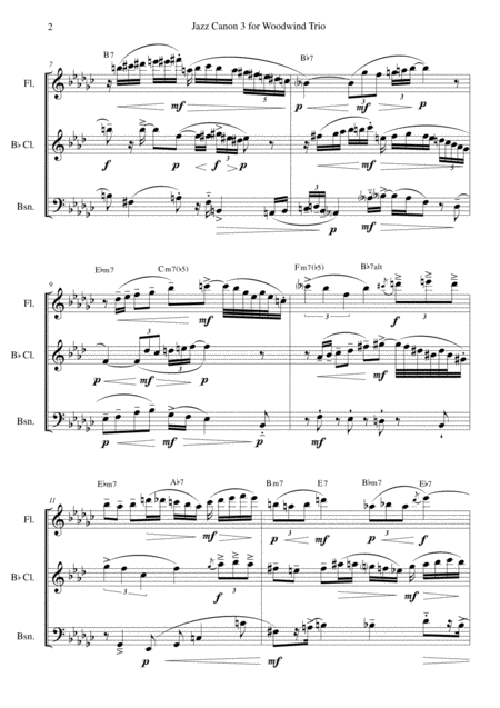 Jazz Canon 3 For Woodwind Trio Page 2