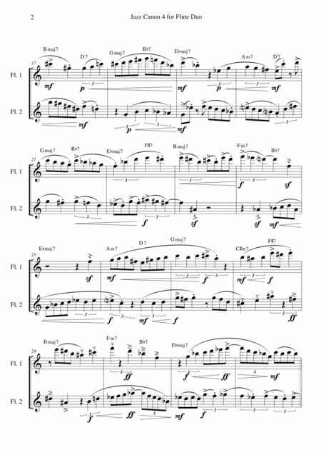 Jazz Canon 4 For Flute Duo Page 2