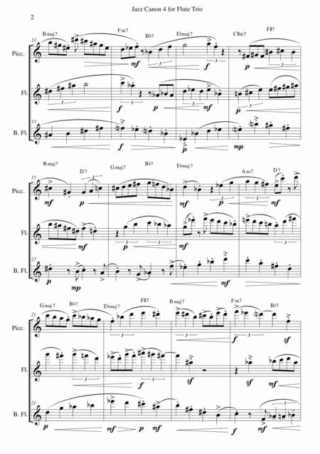 Jazz Canon 4 For Flute Trio Page 2