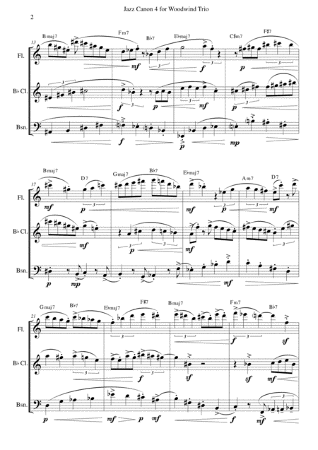 Jazz Canon 4 For Woodwind Trio Page 2