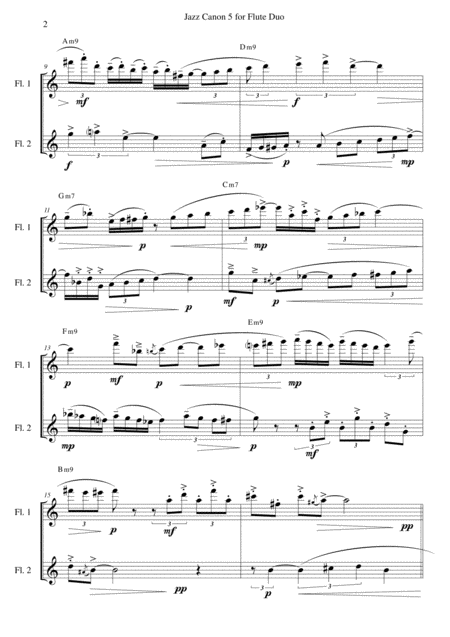 Jazz Canon 5 For Flute Duo Page 2