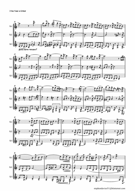Jazz Fugue In G Minor Based On The Fantasia Fugue In G Minor Bwv542 By Js Bach For Clarinet Trio Page 2