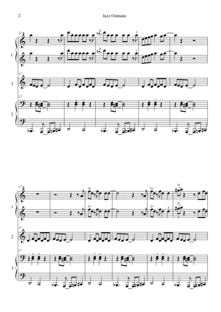 Jazz Ostinato For 5 Hands Page 2